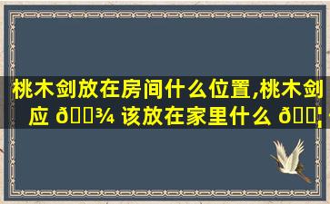 桃木剑放在房间什么位置,桃木剑应 🌾 该放在家里什么 🐦 位置